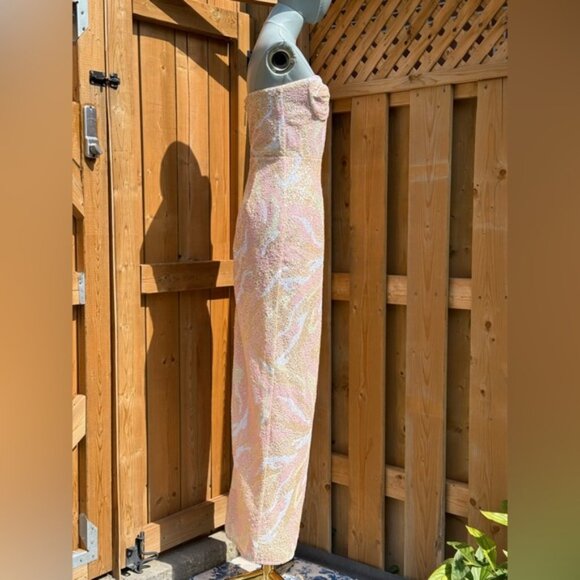 🆕 BRONX & BANCO 🧿 NWOT Dahlia Blush Multi Sequin Maxi Dress - Sz XS US 2 - Picture 8 of 13